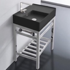 Small Modern Console Sink Vanity, 24 inch