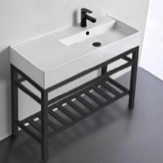 Modern Console Sink Vanity, 40 inch