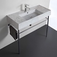 Modern Console Sink, Marble Style Sink, 40 inch