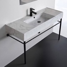 Modern Console Sink, Marble Style Sink, 48 inch
