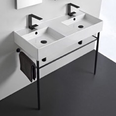 Double Console Sink, Modern, 40 inch