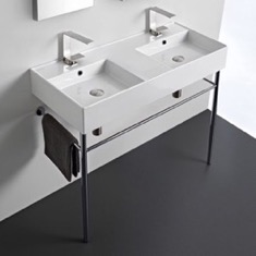 Double Console Sink, Modern, 40 inch