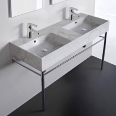 Modern Console Sink, Marble Style Sink, 48 inch