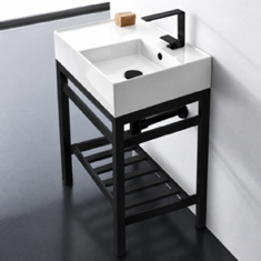 Small Modern Console Sink Vanity, 24 inch