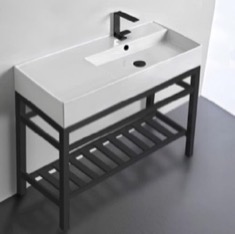 Modern Console Sink Vanity, 40 inch
