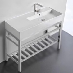 Modern Console Sink Vanity, 40 inch