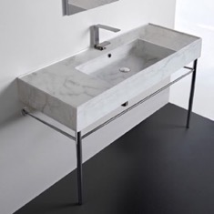 Modern Console Sink, Marble Style Sink, 48 inch