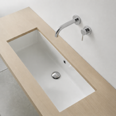 Rectangular Ceramic Trough Undermount Sink