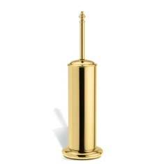 Toilet Brush Holder, Gold Finish, Classic Style, Brass