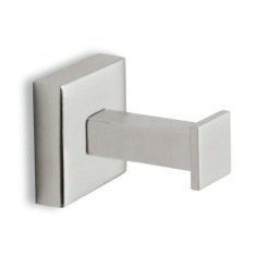 Robe Hook, Satin Nickel, Contemporary, Brass