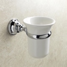Toothbrush Holder - Wall Mounted, Chrome, Modern, Round