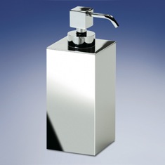 Soap Dispenser, Square, Contemporary, Brass