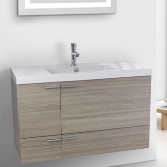 Wall Mounted Bathroom Vanities Thebathoutlet Bathroom Vanity 39 Inch Larch Canapa With Ed Ceramic Sink Wall Mounted Acf
