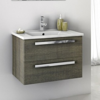 Wall Mounted Bathroom Vanities Thebathoutlet 24 Inch Vanity Cabinet With Ed Sink Acf Da04
