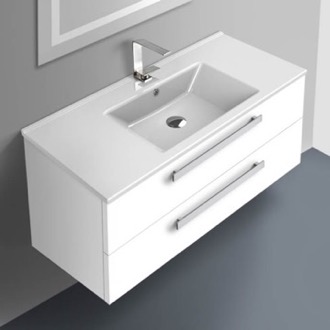 Modern Bathroom Vanity, Wall Mount, 38 Inch ACF DA06