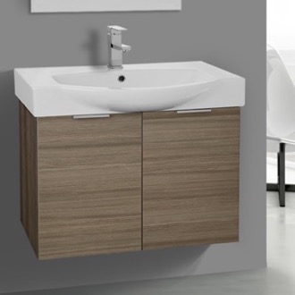 Wall Mounted Bathroom Vanities Thebathoutlet Bathroom Vanity 28 Inch Wall Mount Larch Canapa Set Curved Sink Arcom Kal03