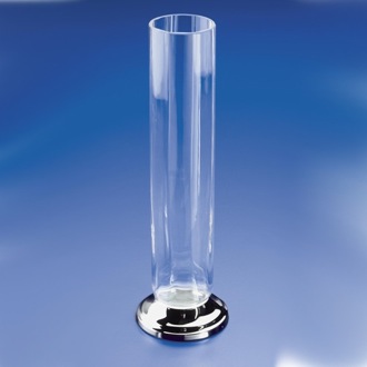 Tall Rounded Clear Crystal Glass Bathroom Vase Windisch 61115D
