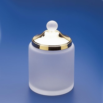 Frosted Crystal Glass Cotton Balls Jar Windisch 88114MD