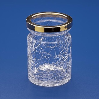 Crackled Crystal Glass Toothbrush Holder Windisch 91131D