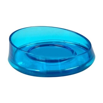 Transparent Turquoise Round Soap Dish Gedy 1711-92