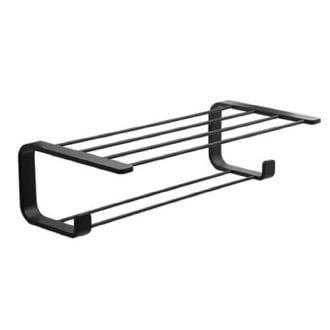 Modern Matte Black Towel Rack Gedy 3235-14