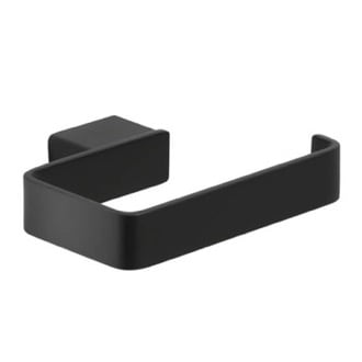 Square Matte Black Toilet Roll Holder Gedy 5424-M4