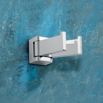 Square Polished Chrome Jointed Clothes Hook Gedy 5728-13