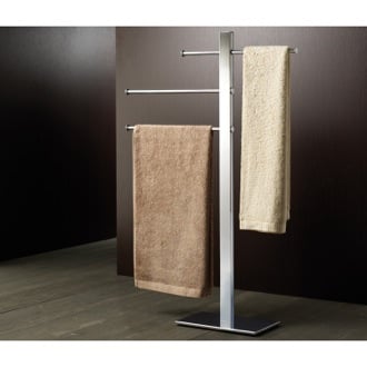 Square Chromed Brass Towel Stand Gedy 7631-13