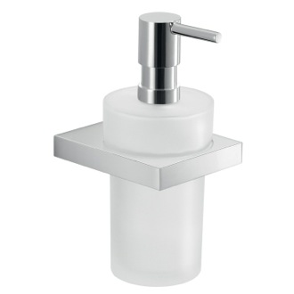 Modern Round Wall Mounted Frosted Glass Soap Dispenser Gedy A381-13
