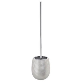 Silver Finish Toilet Brush Made From Pottery Gedy AD33-73
