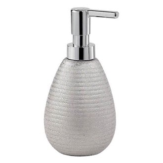 Silver Finish Soap Dispenser Made From Pottery Gedy AD80-73