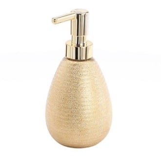 Gold Finish Soap Dispenser Made From Pottery Gedy AD80-87