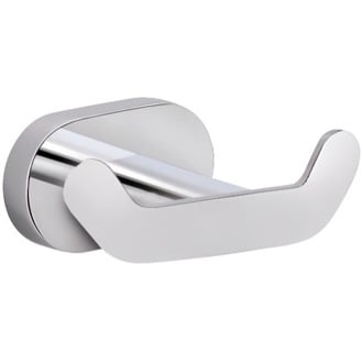Round Chrome Wall Mounted Double Bathroom Hook Gedy BE26-13