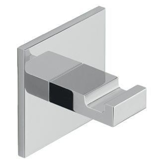 Adhesive Mounted Square Polished Chrome Aluminum Hook Gedy D127