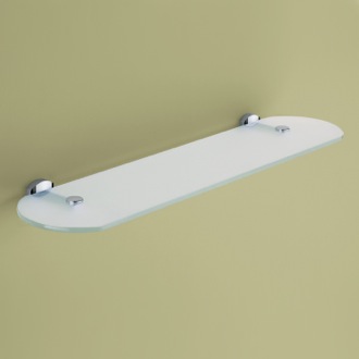Gl Bathroom Shelves Thebathoutlet Rounded Frosted Gl Bathroom Shelf Gedy Ed19 13