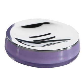 Free Standing Glass Soap Dish in Lilac Finish Gedy FO11-79
