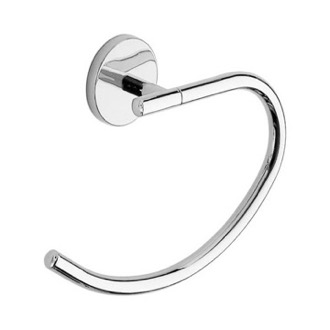 Curved Polished Chrome Towel Ring Gedy 4270-13