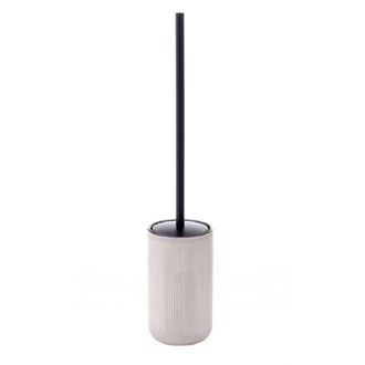 Grey and Black Pottery Toilet Brush Gedy NO33-08