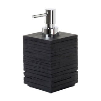 Square Black Countertop Soap Dispenser Gedy QU81-14