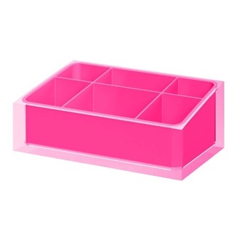 Make-up Tray Made of Thermoplastic Resins in Pink Finish