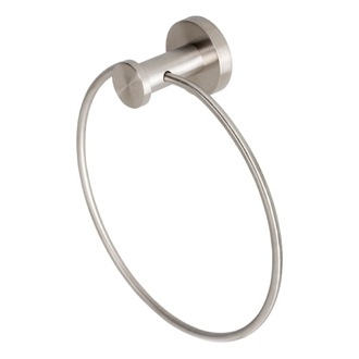 Round Brushed Nickel Stainless Steel Towel Ring Geesa 6504-05