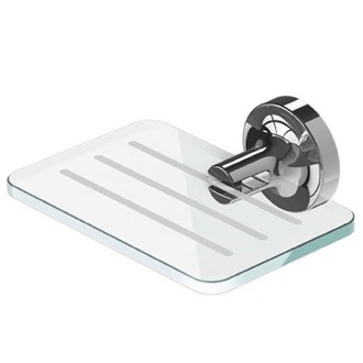 Wall Mounted Soap Dishes Thebathoutlet Wall Mounted Chrome Br And Gl Soap Dish Geesa 7343 02
