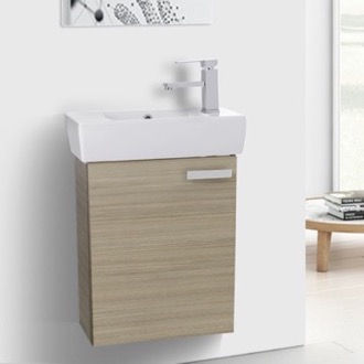 Small Bathroom Vanities Thebathoutlet 19 Inch Larch Canapa Wall Mount Bathroom Vanity With Ed Ceramic Sink Acf C140
