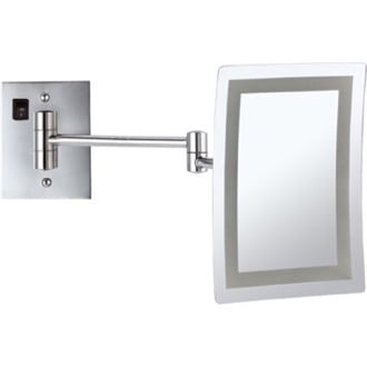 Lighted Makeup Mirror, Wall Mounted, LED, 3x Magnification, Hardwired Nameeks AR7702