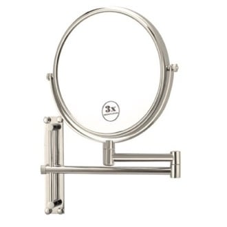 Wall Mounted Makeup Mirror, 3x Magnification, Satin Nickel Nameeks AR7708-SNI-3x