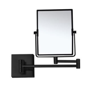 Black Makeup Mirror, Wall Mounted, 7x Magnification Nameeks AR7721-BLK-7x