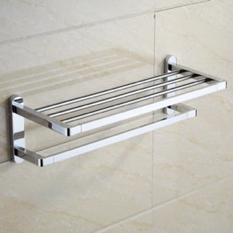 Plaza Polished Chrome HOTEL MOTEL GUEST Valet TOWEL RACK For Bath 