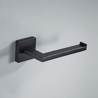 Spring Loaded Toilet Roll Holder (Matte Black)