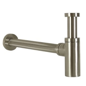 Durable Round Brass Sink P-Trap in Satin Nickel HT32-27