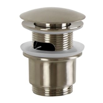 Click Clack Pop-up Waste With Overflow in Brushed Nickel S2077-Brushed Nickel